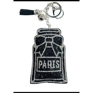 Paris Perfume Bottle Keychain/Purse Charm